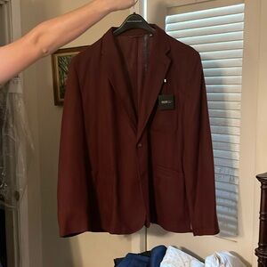 NWT Kenneth Cole Awearness Sport Coat Maroon XL